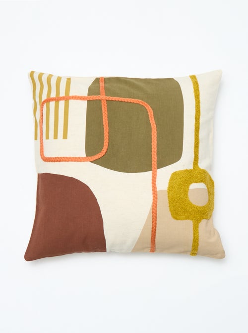 Kussenhoes met dambordmotief - Kiabi