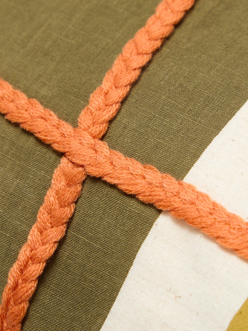 Kussenhoes met dambordmotief Biege - Kiabi