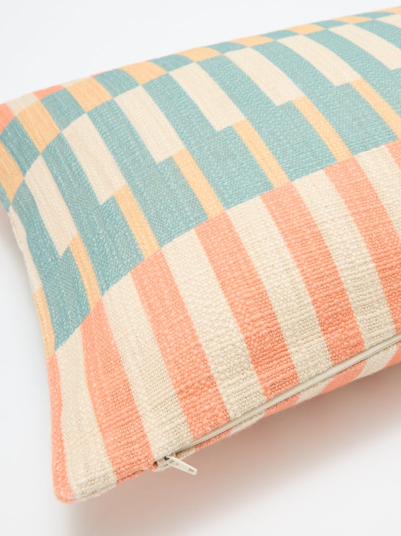 Kussenhoes met geometrische motieven Oranje - Kiabi