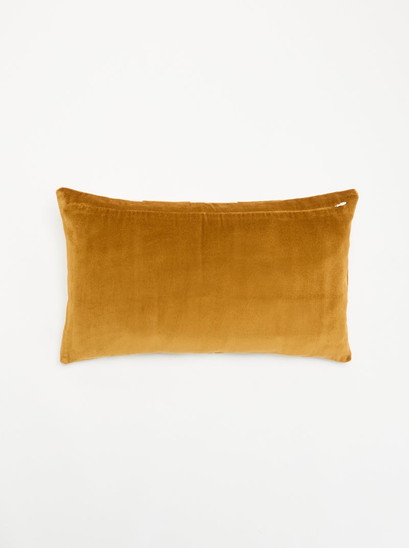 Kussenhoes van twee materialen Bruin - Kiabi