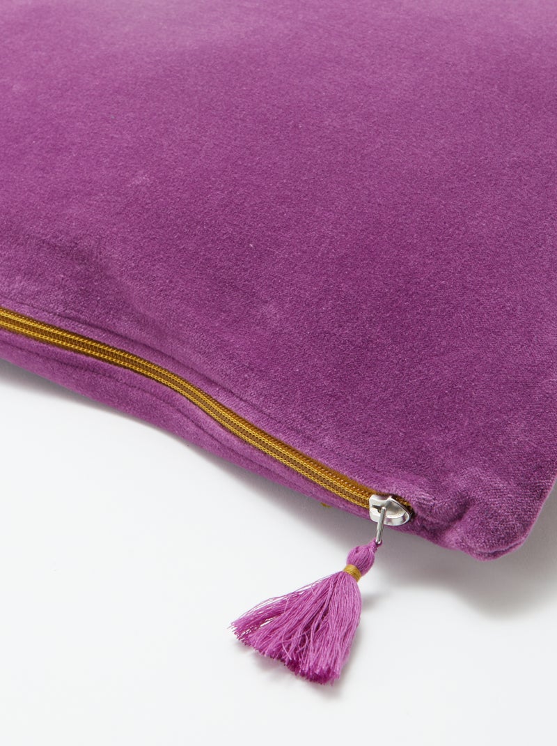 Kussenhoes van velours (45 x 45 cm) paars - Kiabi