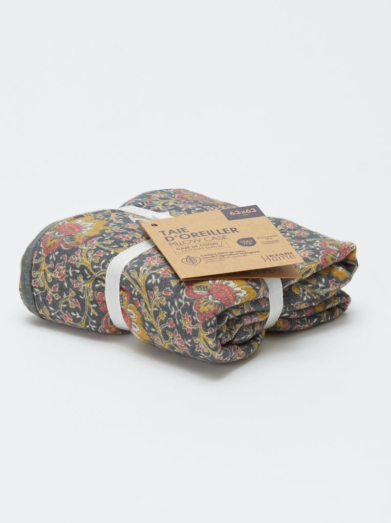 Kussensloop 63 x 63 cm - Kiabi Home Donkergrijs / Antraciet - Kiabi