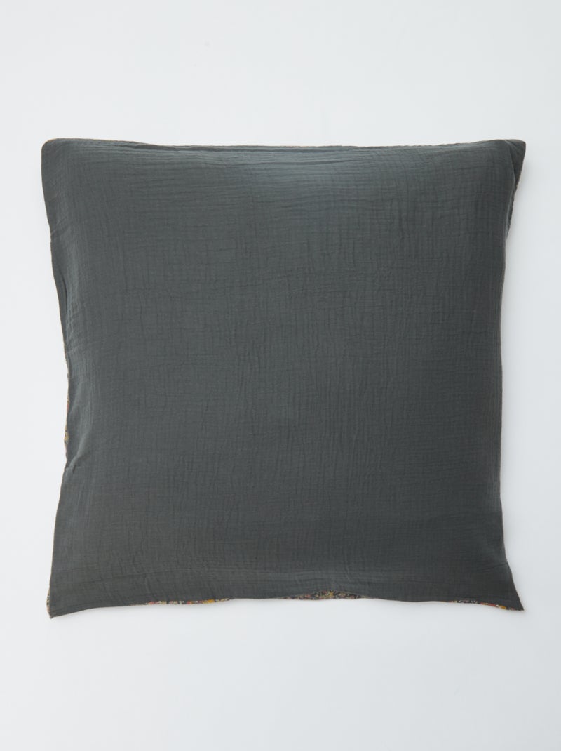 Kussensloop 63 x 63 cm - Kiabi Home Donkergrijs / Antraciet - Kiabi