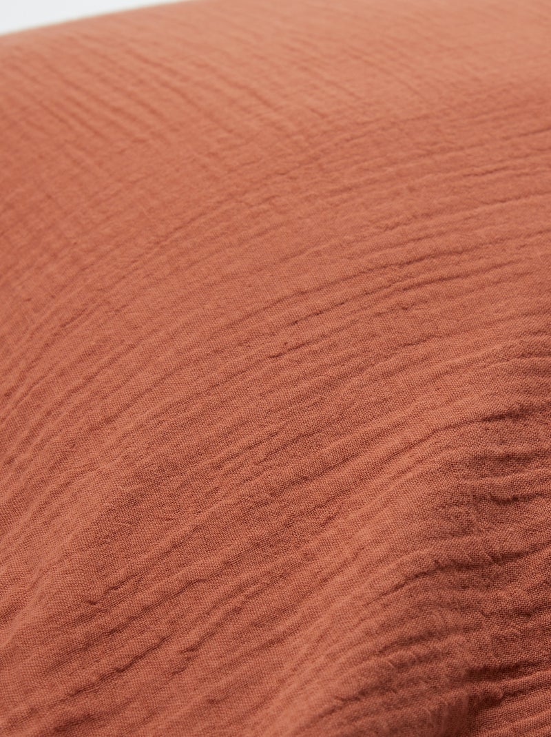 Kussensloop van katoengaas 50 x 70 of 63 x 63 cm - Kiabi Home BRUIN - Kiabi