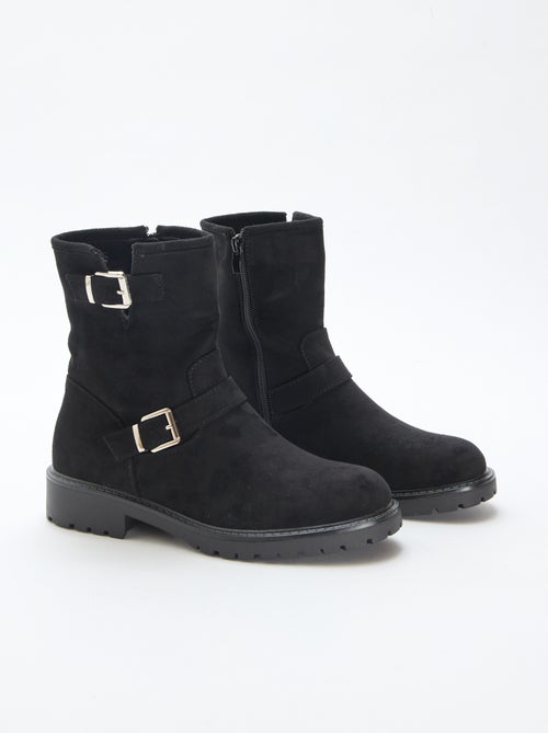 Laarsjes van suedine met gesp - Kiabi