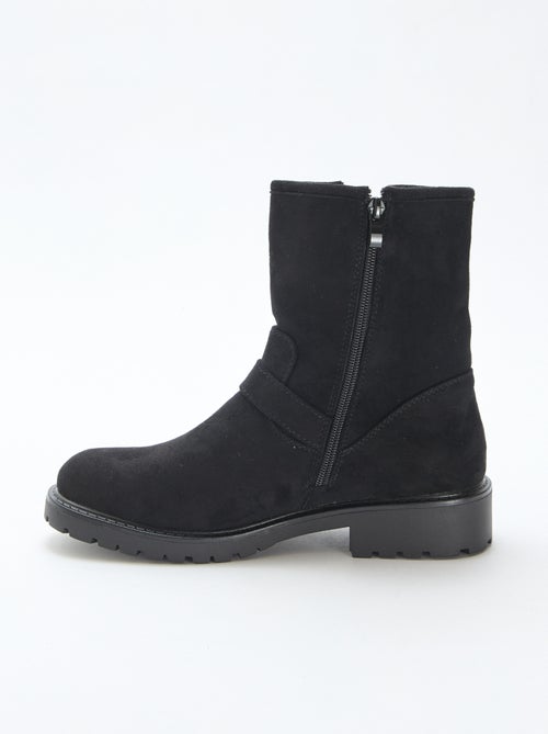 Laarsjes van suedine met gesp - Kiabi