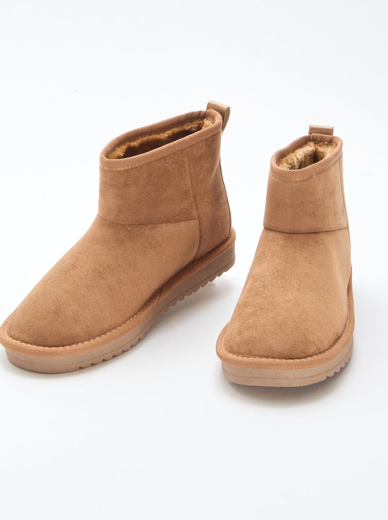 Laarzen in suedine Bruin - Kiabi