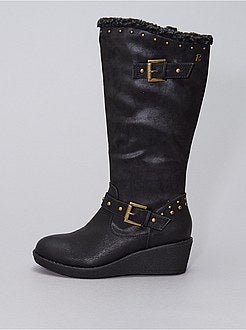 Laarzen met suedine-look - Kiabi