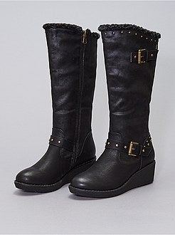 Laarzen met suedine-look - Kiabi