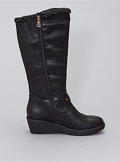 Laarzen met suedine-look - Kiabi