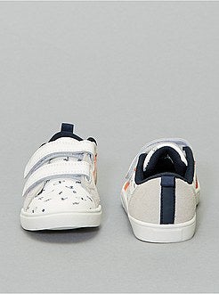 Schoenen - Lage bedrukte sneakers met klittenband - Kiabi