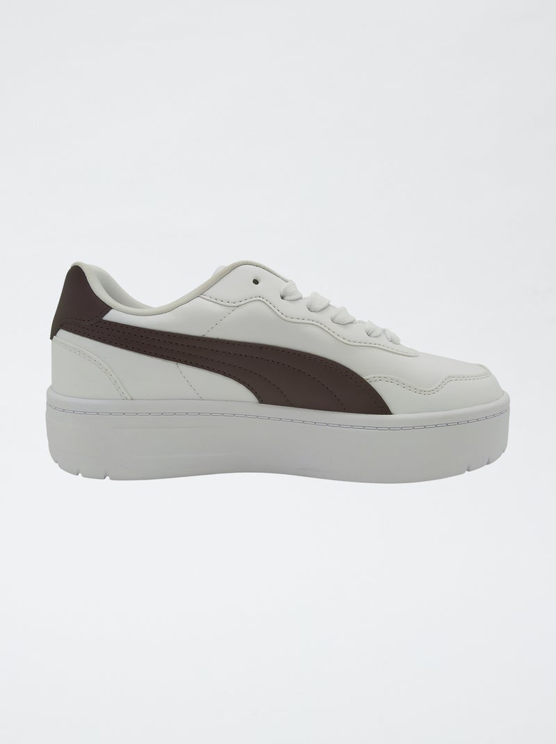 Lage 'Puma' sneakers met luipaardprint Wit - Kiabi