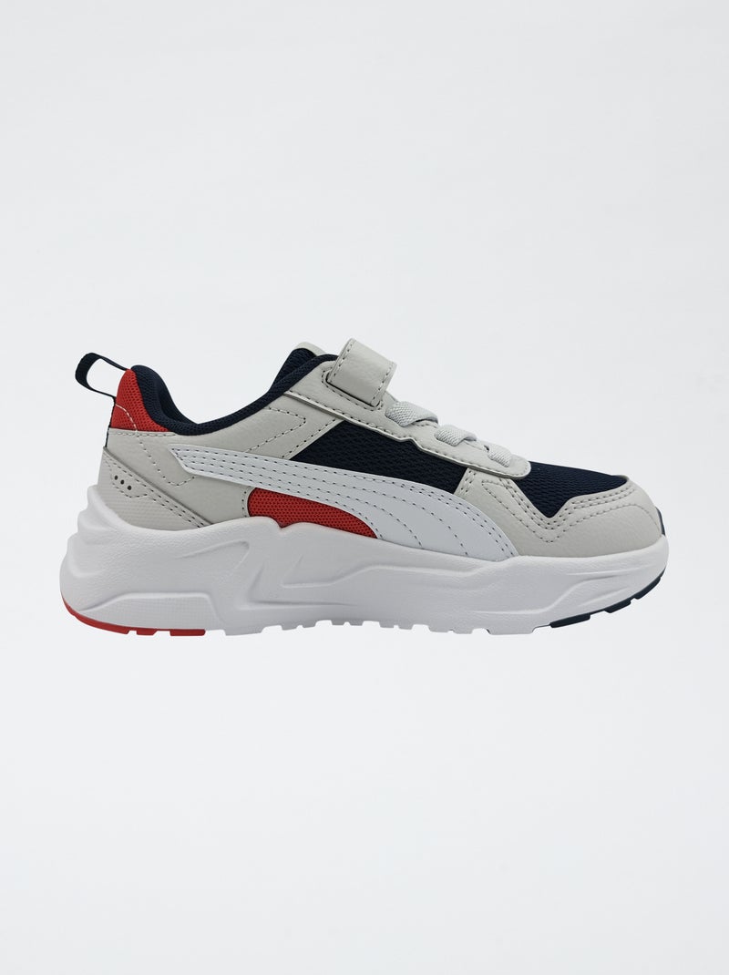 Lage 'PUMA' sneakers met veters en klittenband Blauw - Kiabi
