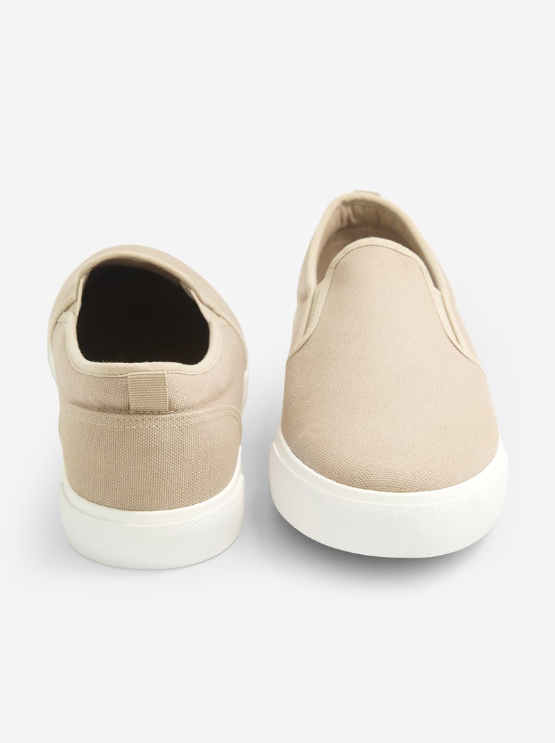 Lage slip-on sneakers Biege - Kiabi