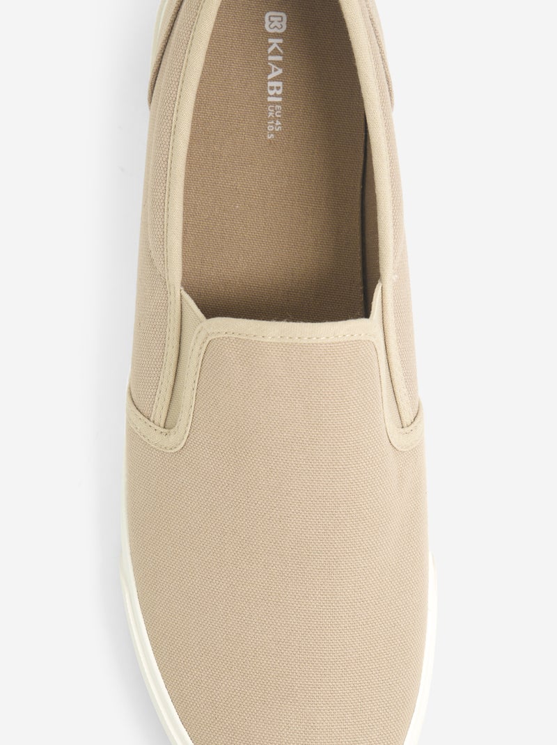 Lage slip-on sneakers Biege - Kiabi