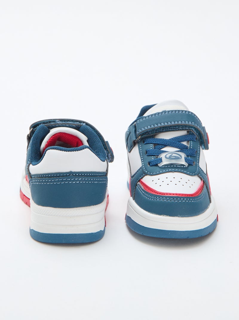 Lage sneaker met klittenband Blauw - Kiabi
