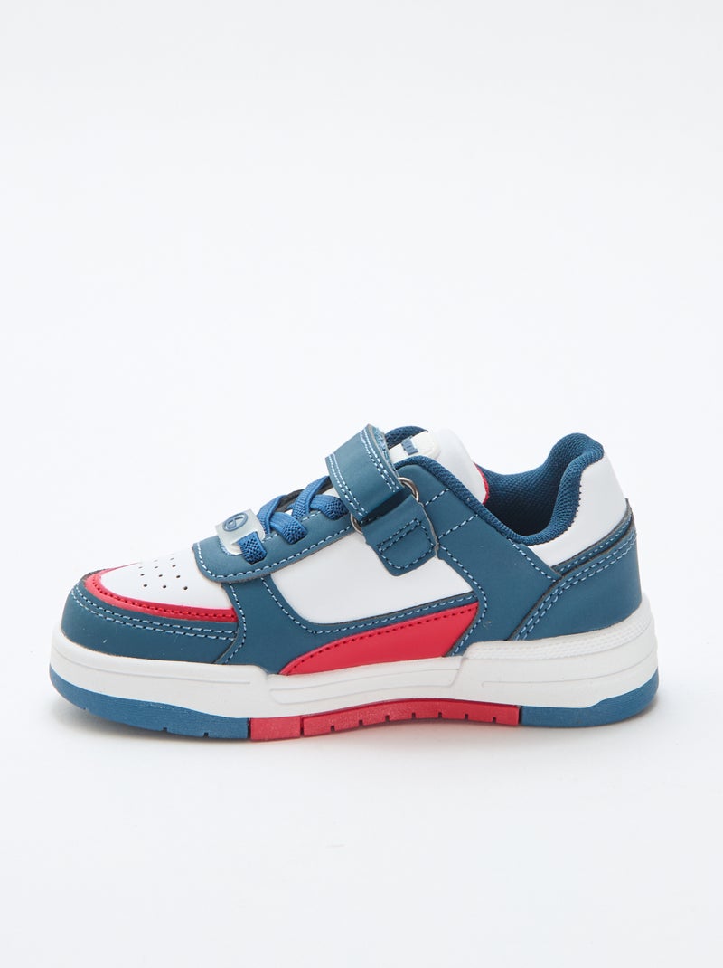 Lage sneaker met klittenband Blauw - Kiabi