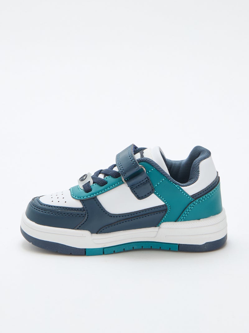 Lage sneaker met klittenband Donkerblauw - Kiabi