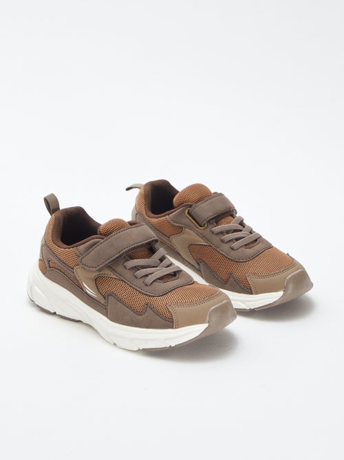 Lage sneakers - stof en mesh - Kiabi