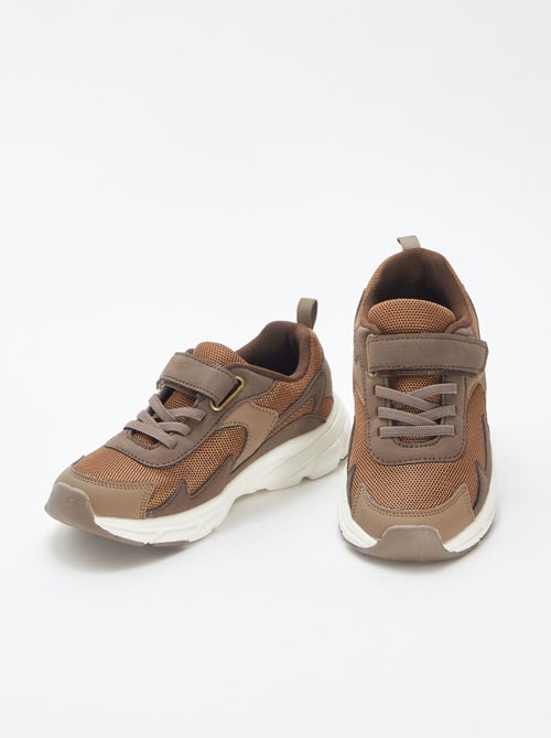 Lage sneakers - stof en mesh - Kiabi