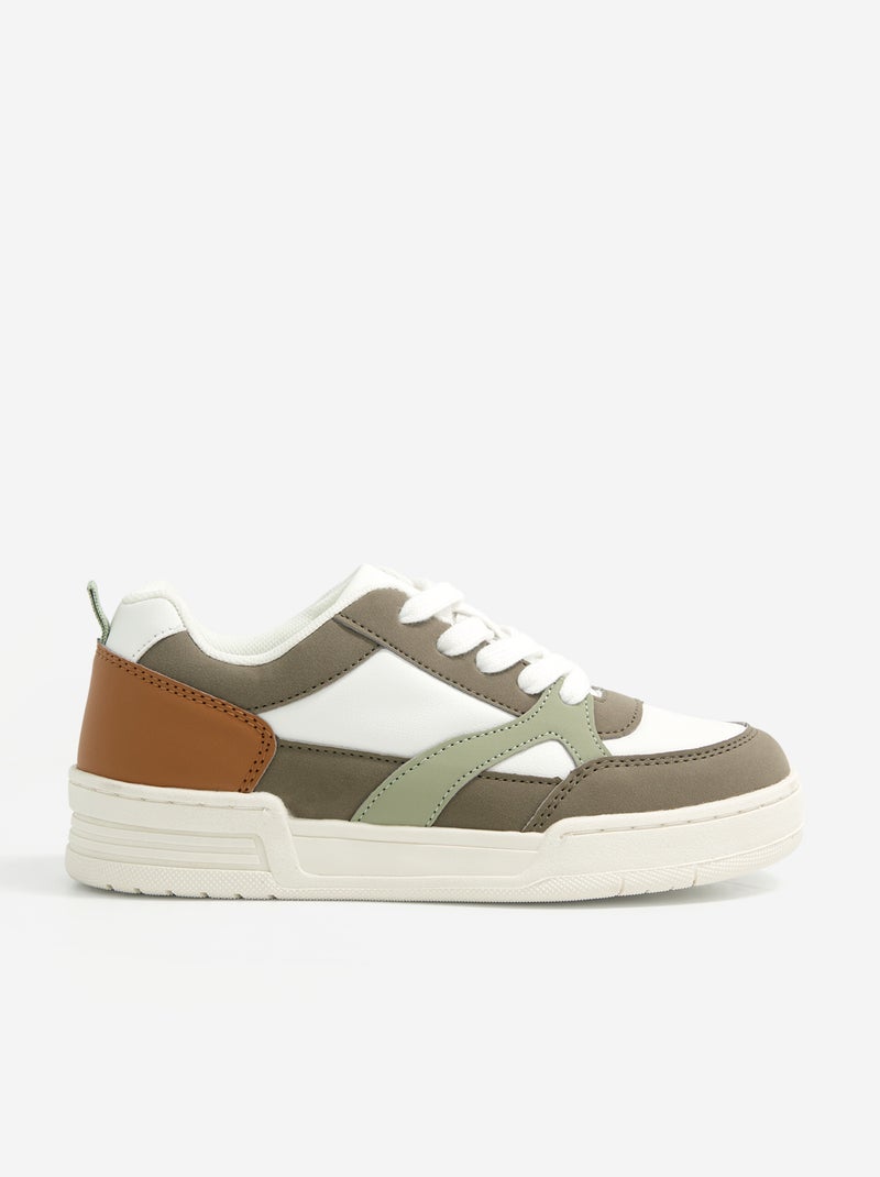 Lage sneakers Kaki - Kiabi