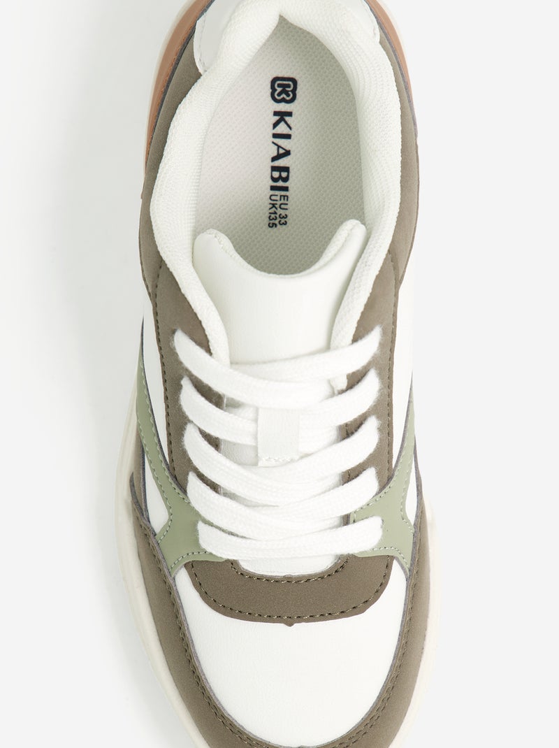 Lage sneakers Kaki - Kiabi