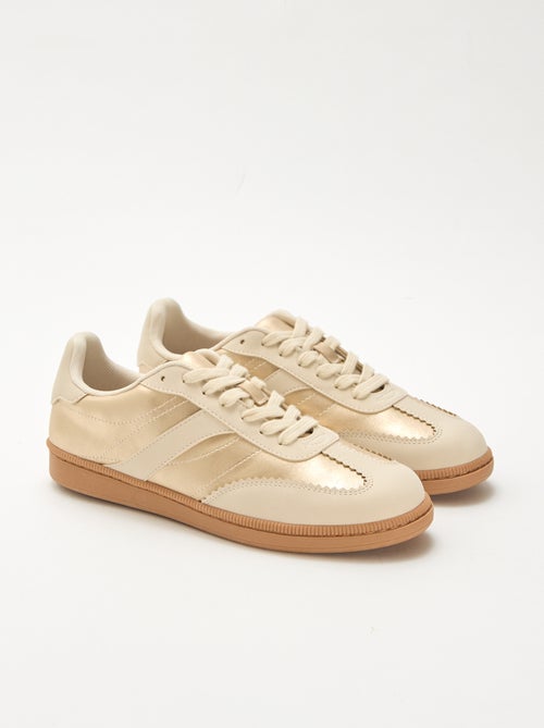 Lage sneakers met contrasterende vlakken - Kiabi