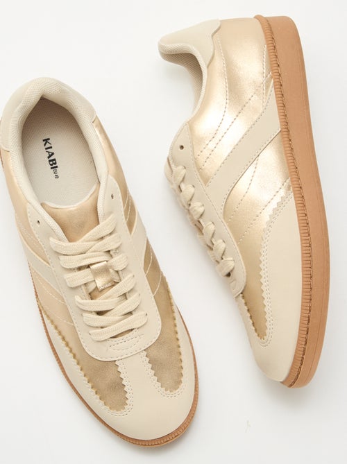 Lage sneakers met contrasterende vlakken - Kiabi