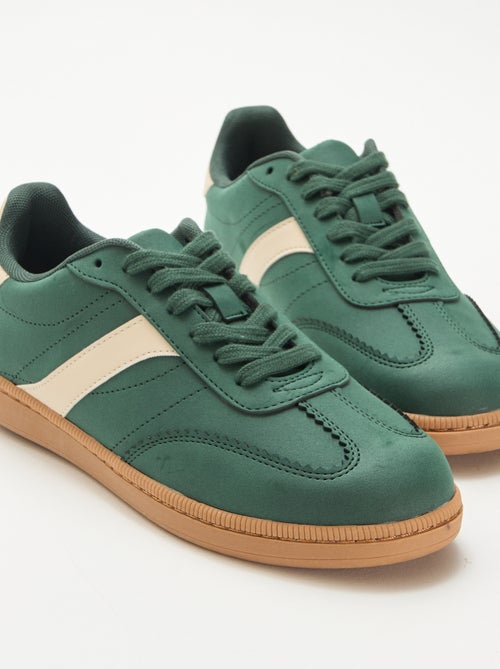 Lage sneakers met contrasterende vlakken - Kiabi