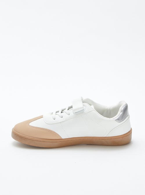 Lage sneakers met elastische veters + klittenband - Kiabi