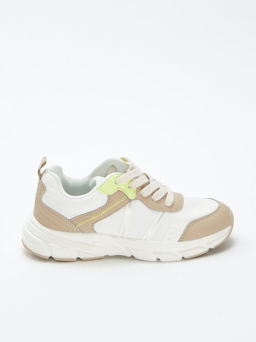 Lage sneakers met fluorescerende details - Kiabi