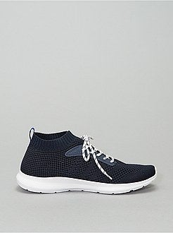 Lage sneakers met geweven effect - Kiabi