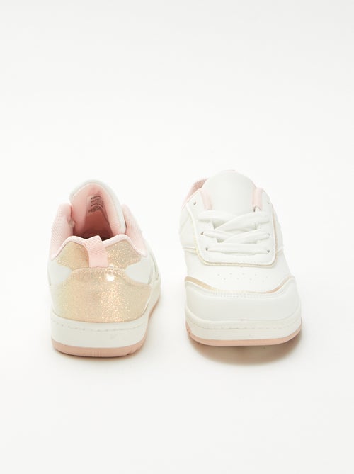 Lage sneakers met glitterdetails - Kiabi