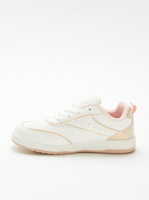 Lage sneakers met glitterdetails - Kiabi