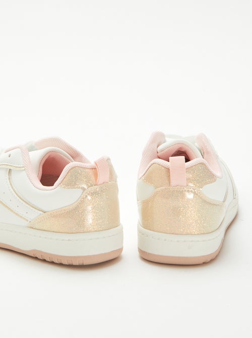Lage sneakers met glitterdetails - Kiabi