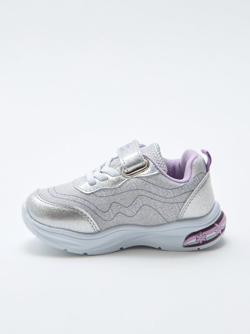 Lage sneakers met glitters 'Frozen' Biege - Kiabi