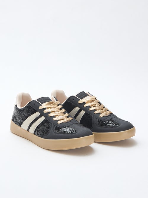 Lage sneakers met goudeffect - Kiabi