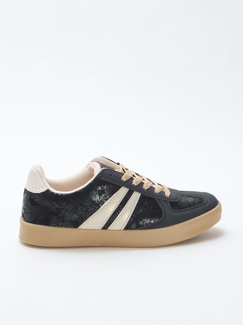 Lage sneakers met goudeffect - Kiabi