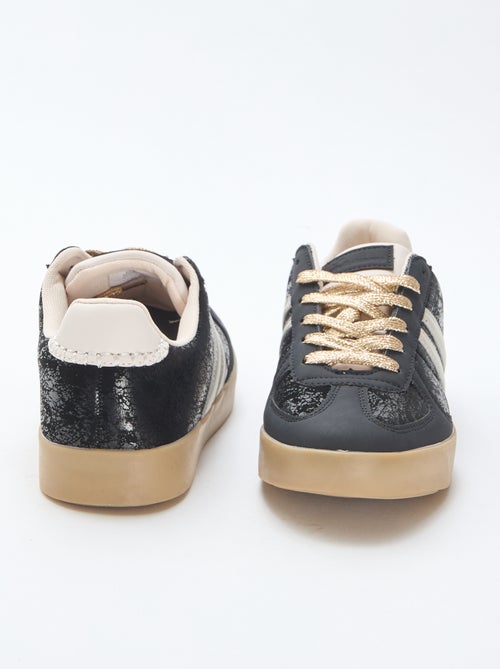 Lage sneakers met goudeffect - Kiabi