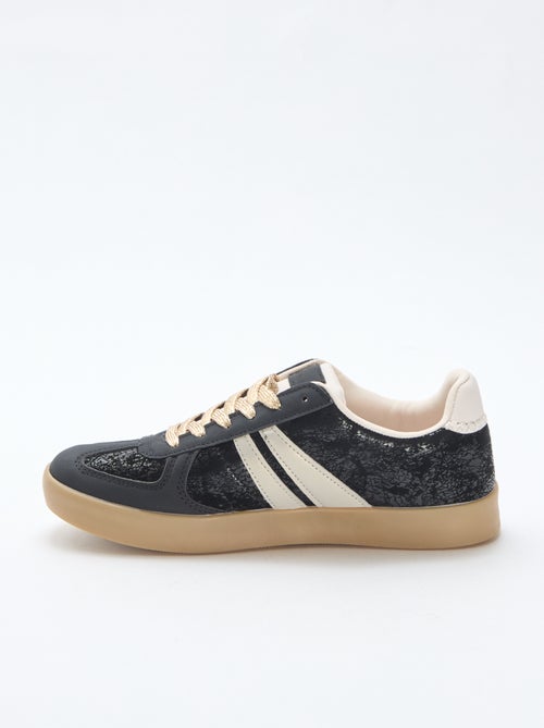 Lage sneakers met goudeffect - Kiabi