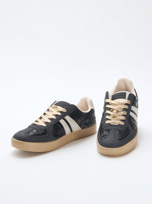 Lage sneakers met goudeffect - Kiabi