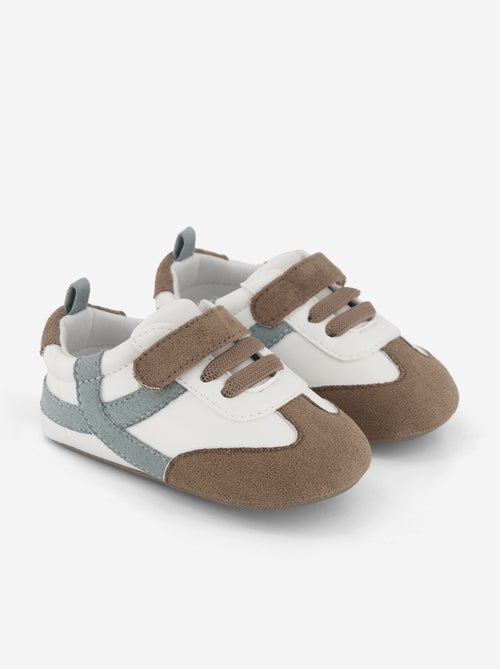 Lage sneakers met klittenband- en vetersluiting - Kiabi