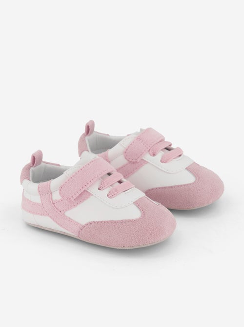 Lage sneakers met klittenband- en vetersluiting - Kiabi