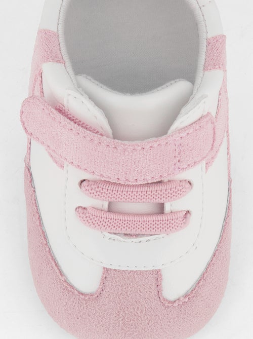 Lage sneakers met klittenband- en vetersluiting - Kiabi