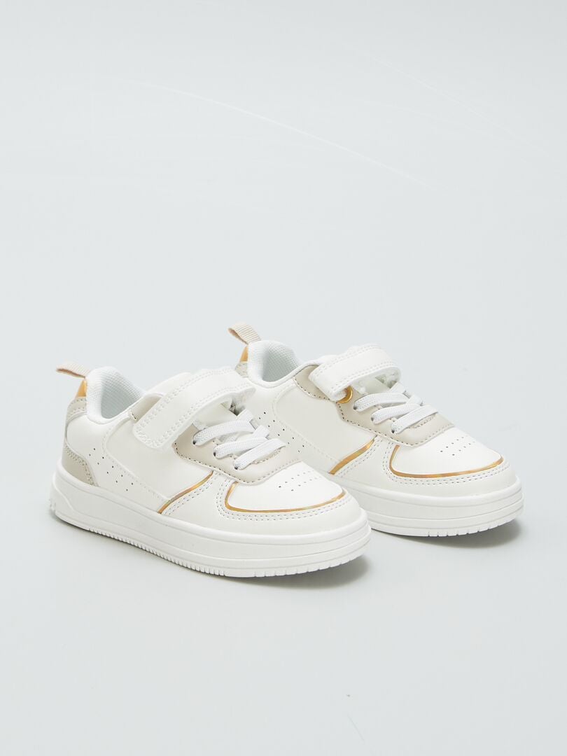 Witte best sale sneakers klitteband