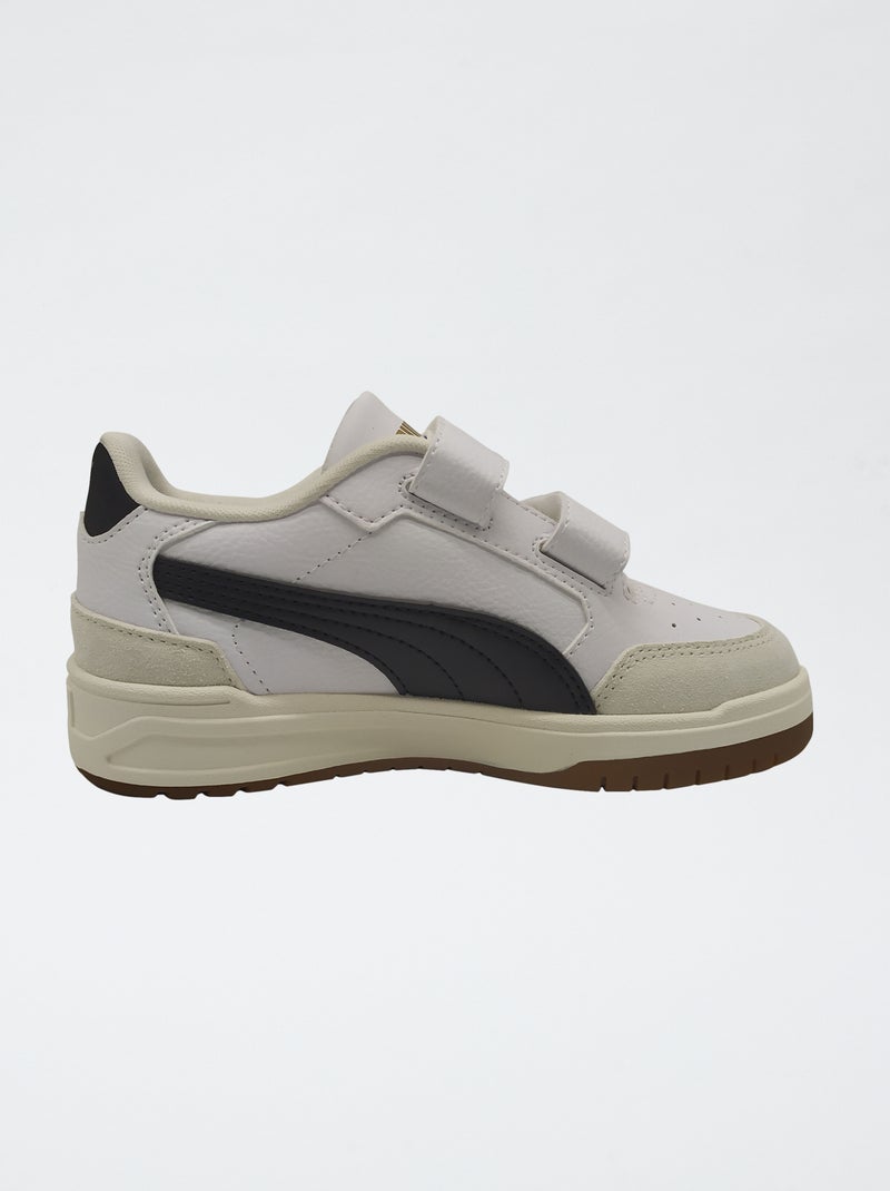 Lage sneakers met klittenband Wit - Kiabi