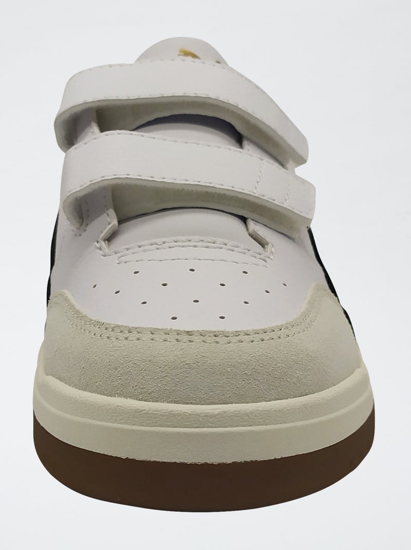 Lage sneakers met klittenband Wit - Kiabi