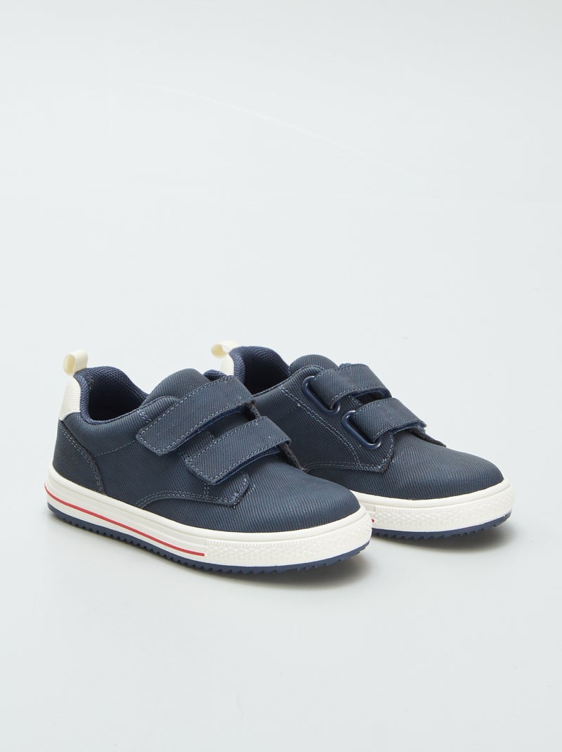 Lage sneakers met klittenbanden BLAUW - Kiabi