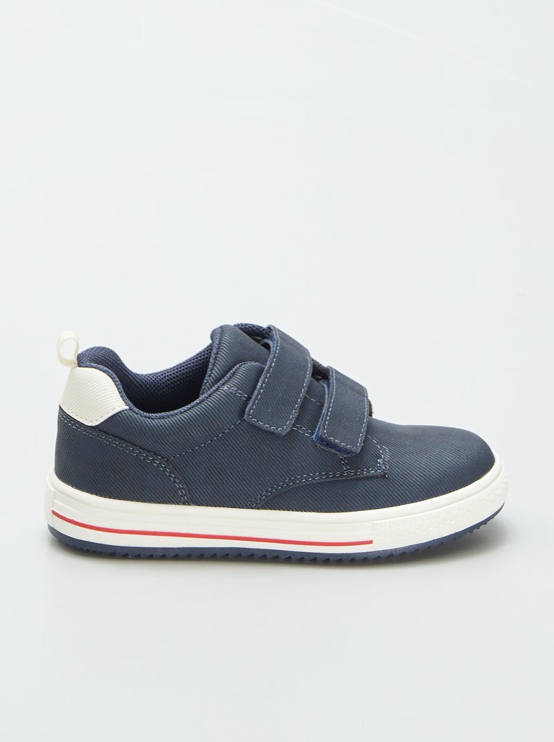 Lage sneakers met klittenbanden BLAUW - Kiabi
