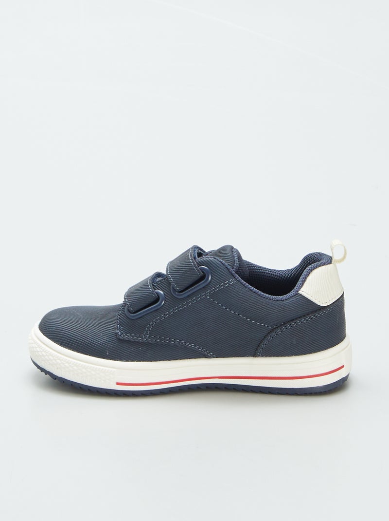 Lage sneakers met klittenbanden BLAUW - Kiabi